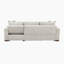  Canapé modulaire moderne et contemporain en microfibre réversible de 110,5 po Orrin avec rangement peu encombrant, méridienne confortable, coussins inclus et conception polyvalente.-301443321