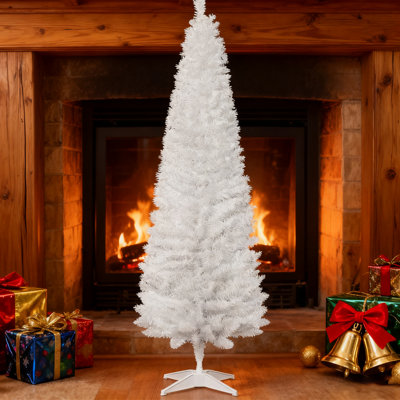 Arbre de Noël artificiel 6 pi avec 390 pointes, facile à assembler et à bricoler