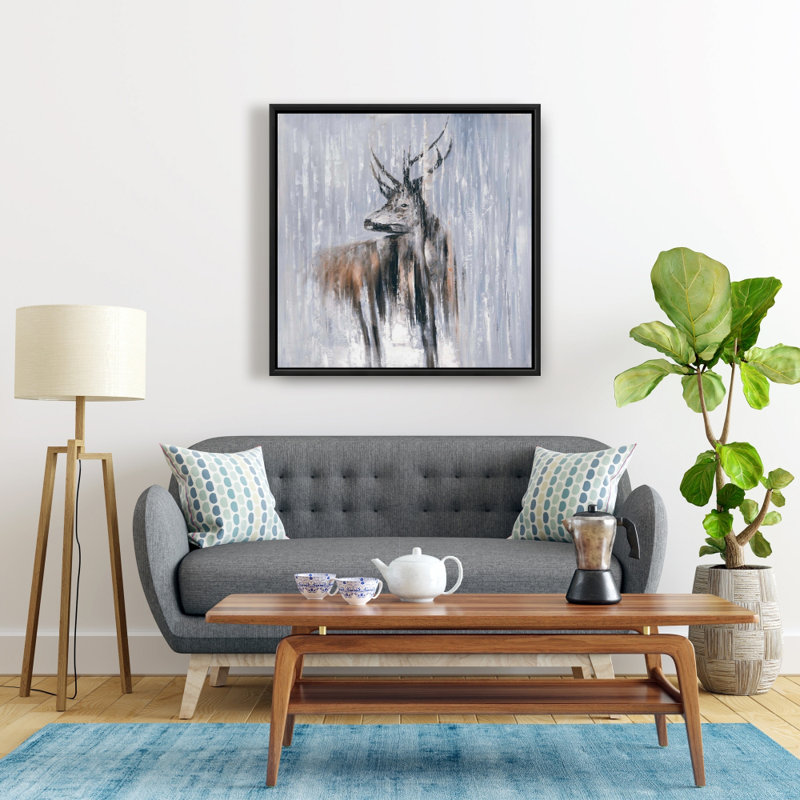 «Deer In The Forest By A Rainy Day»