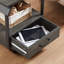 Table de chevet en acier inoxydable à 1 tiroir Hakam-802226693