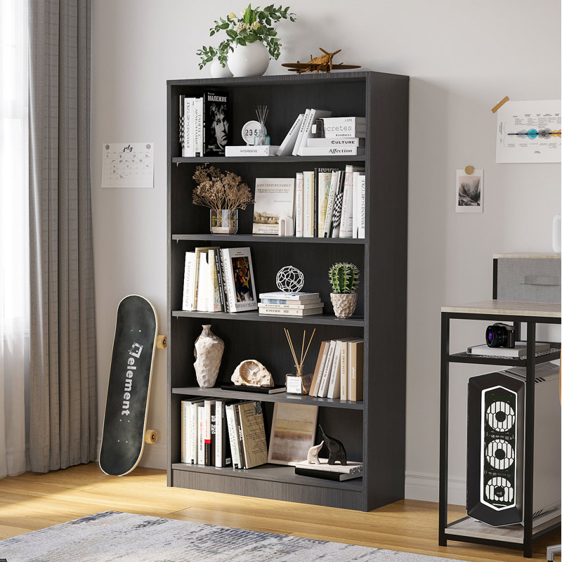 Bibliothèque standard Cremorne, gris, (5 tablettes) H 60 po x l 33 po x P 12 po