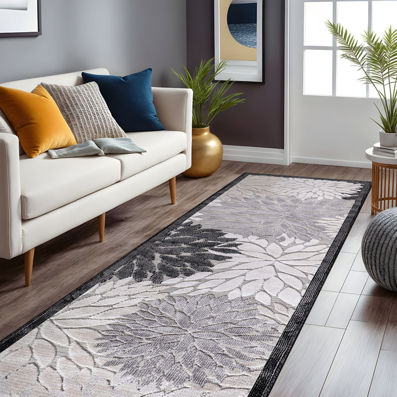 Lark Manor Chartier Gray Indoor / Outdoor Rug & Reviews | Wayfair