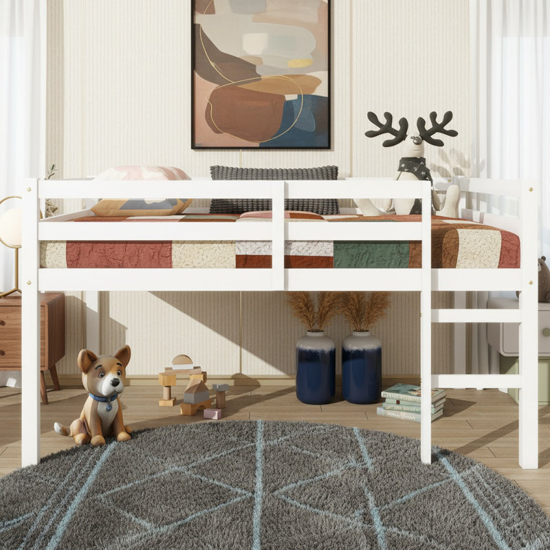 Lit en bois, Blanc, Double