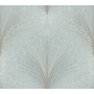 Papyrus Plume Floral Metallic Wallpaper Roll