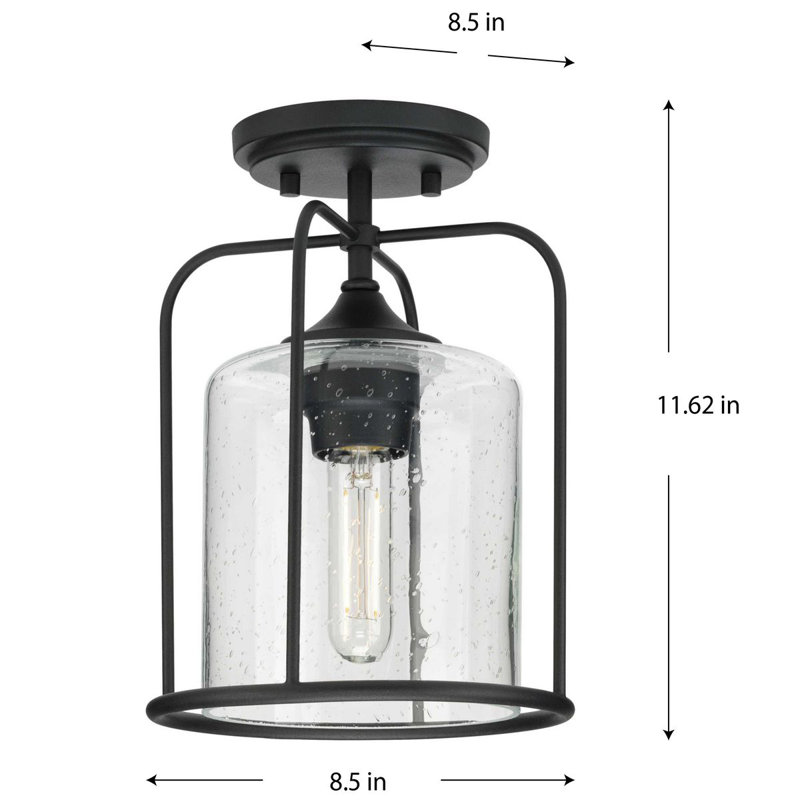 Reepham Glass Semi Flush Mount