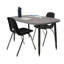Table d'activité rectangulaire thermofusionnée avec pieds fuselés réglables 31 x 50 Adapte-115943365-115943361
