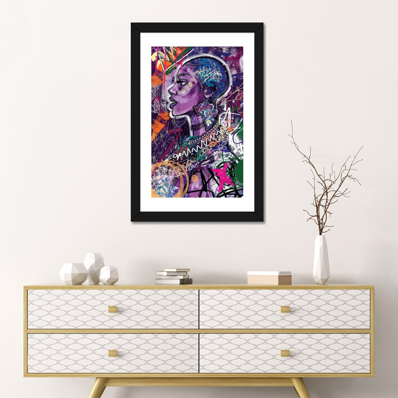 « Black is Love » par Justin Copeland-impression, H 24 po x l 16 po x P 1 po, Papier encadré noir, Blanc