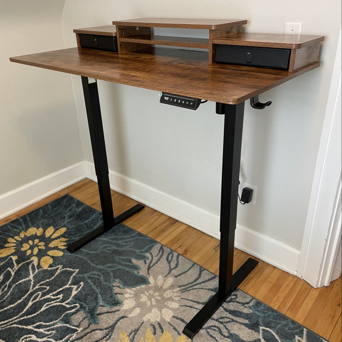 QRInnovations Height Adjustable 40" Electric Standing Desk - Upgraded