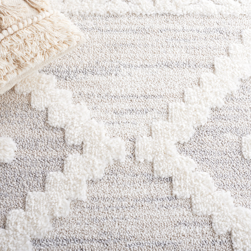 Tapis ivoire / beige Hugley, Rectangulaire 3 pi x 5 pi