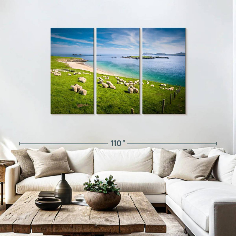 Brampt Sheep In Paradise, H 48 po x l 74 po