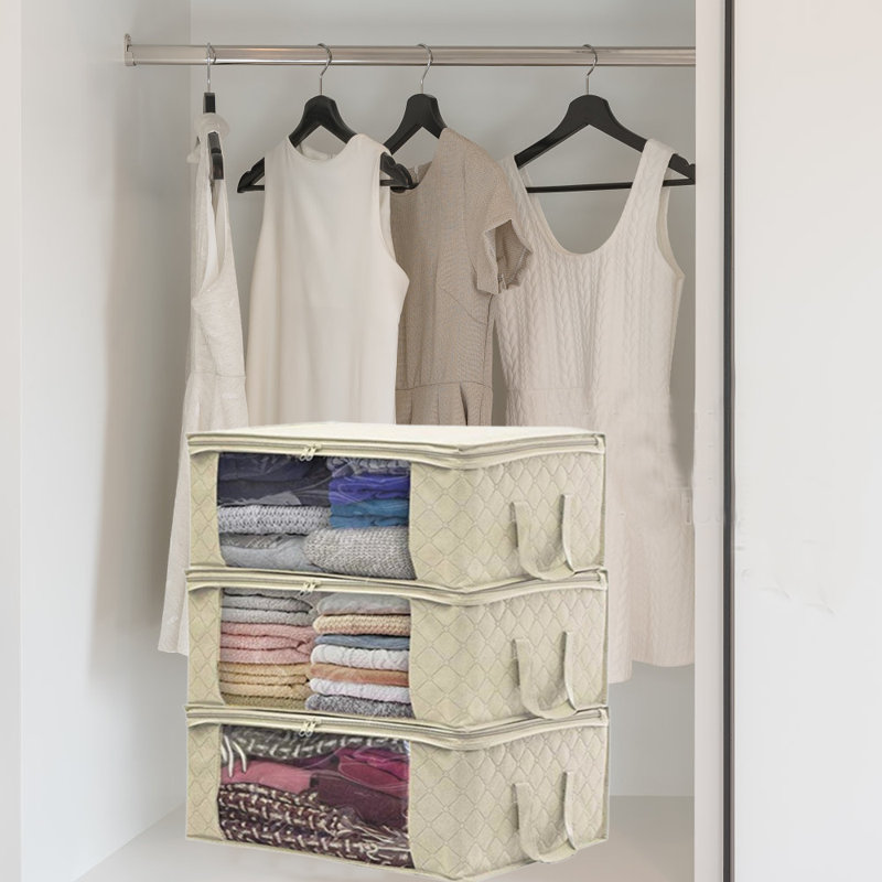 Onewell Fabric Decorative Bin, Light Yellow