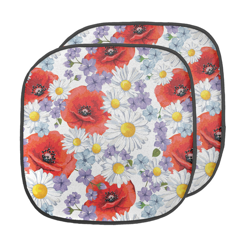 Coussin de siège papillon, Rouge / blanc