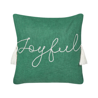ELETTARIA Green Square Throw Cushion