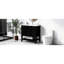 Armoire de salle de bain noire, en bois massif, avec largeur de 36 po, avec meuble-lavabo noir, longue, fixation centrale
