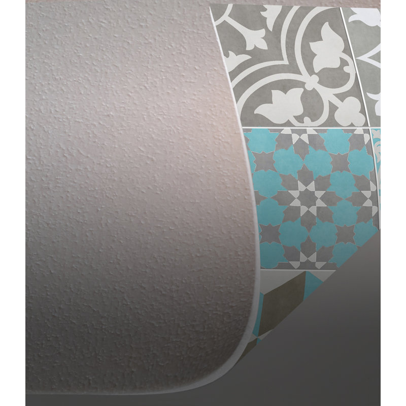 Vinyl Mat Migina in Light Blue/Grey, Runner 66 x 250cm