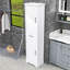 Armoire de rangement minimaliste pour salle de bain avec tiroir, tablettes réglables et conception anti-débordement-1434336618