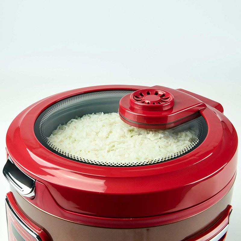 Aroma 10-Cup (Uncooked) / 20-Cup (Cooked) Glass Lid Digital Rice Cooker