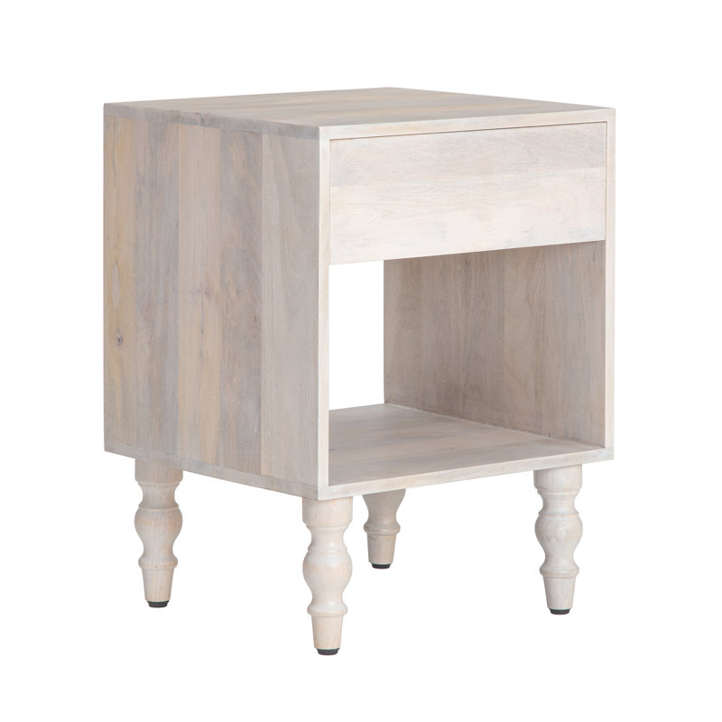Table de chevet 1 tiroir Barroso, Blanchir