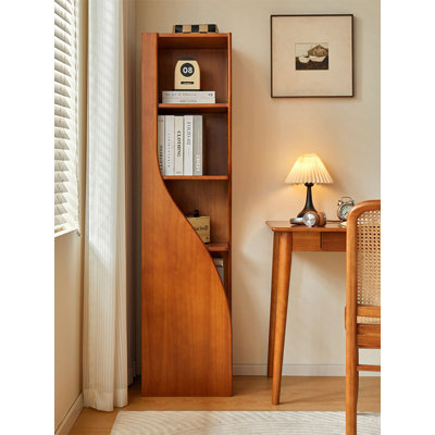 Armoire de coin en bois de pin avec tablette ouverte Wave