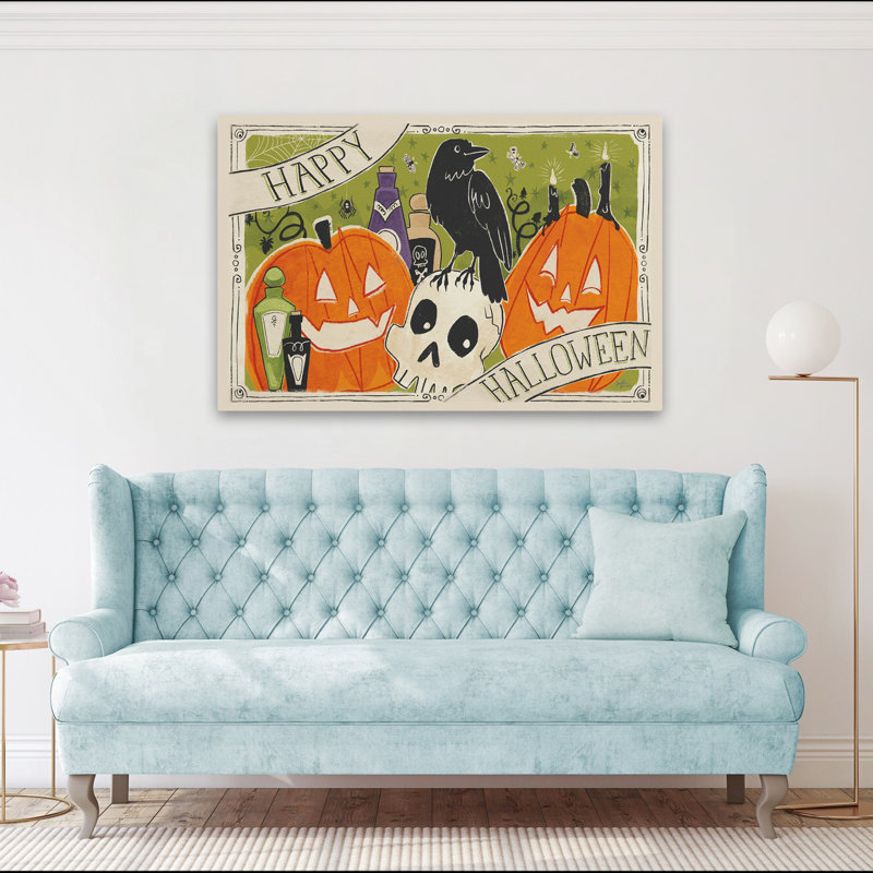 «Stay Creepy» - «Black Crows Bottles Crows», art d'Halloween, H 40 po x l 60 po