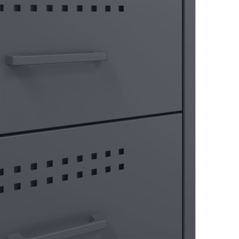 Bedside Cabinets 2 pcs 36x39x68 cm Steel, Anthracite