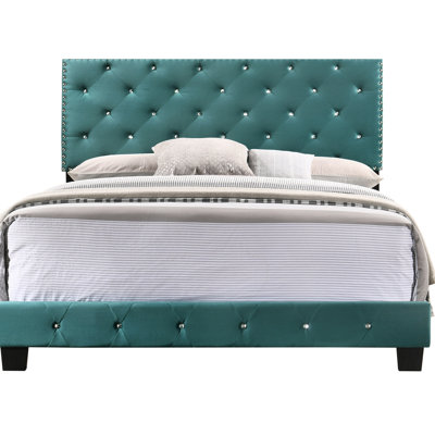 Velvet Transitional Full Bed For A Relaxing Bedroom Vibe - 48" Height X 58" Width 77" Depth, Foam Filled, Quick Assembly, Versatile Design With Upholstery Simple Assembly Process,