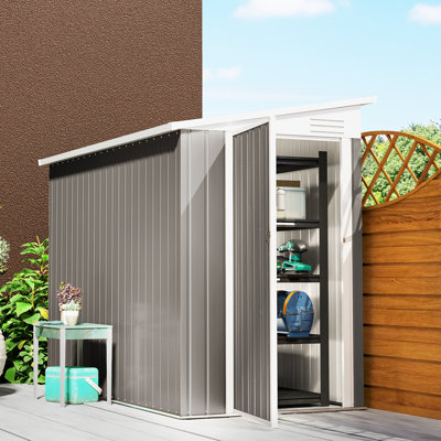Metal Lean-to Storage Shed