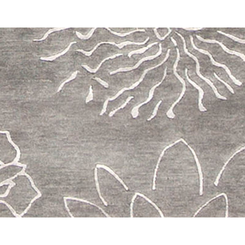 Himalayan Floral Area Rug in Gray