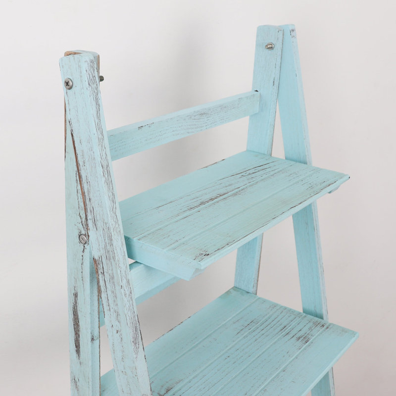 16'' W Manufactured Wood Shelving Unit, Turquoise