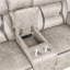 Causeuse coulissante avec console Taupe