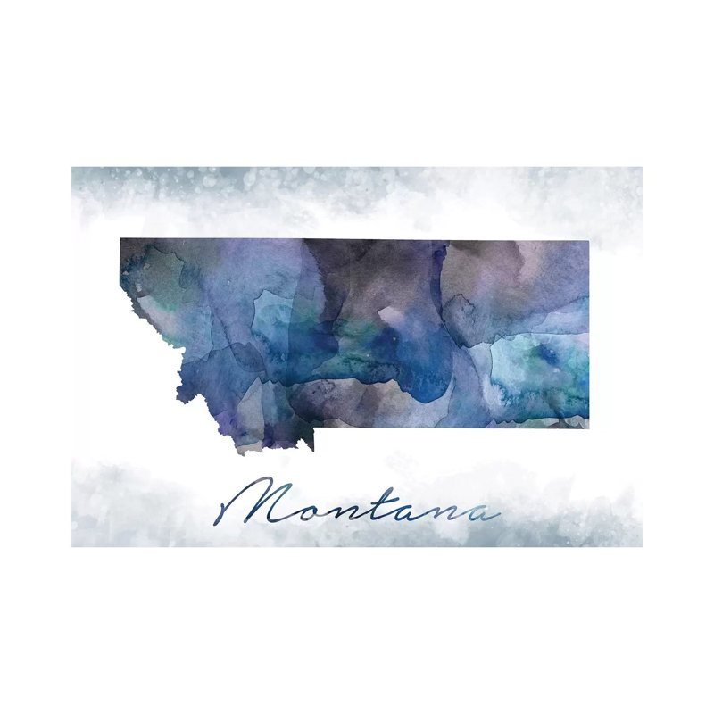 Montana State Bluish - Print on Canvas, Wrapped Canvas, 101.6 cm H x 66.04 cm W x 1.91 cm D