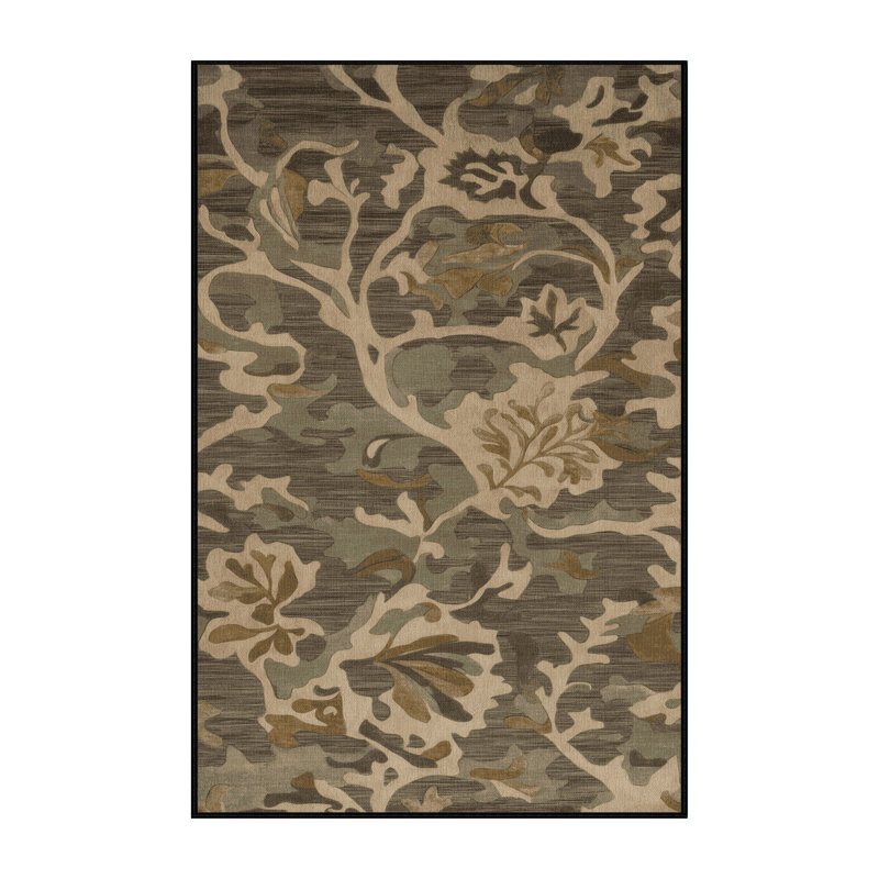 Machine Washable Nature Brown Area Rug, Rectangle 8' x 10'