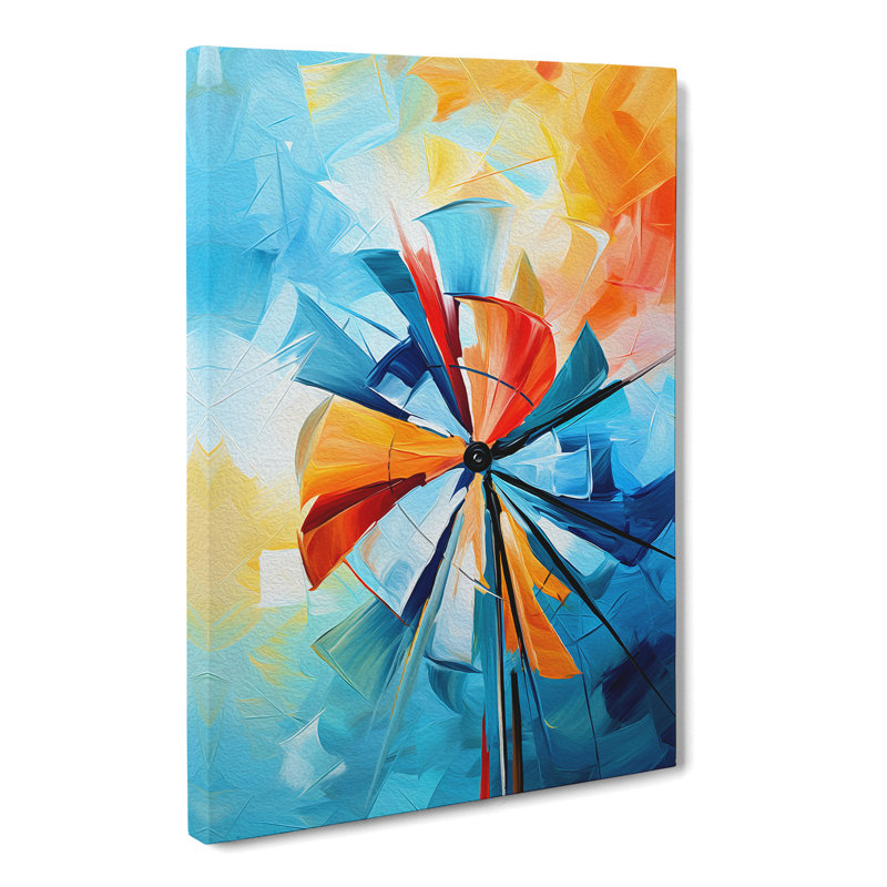 Windmill Abstract - Wrapped Canvas, 50cm H x 35cm W x 3cm D