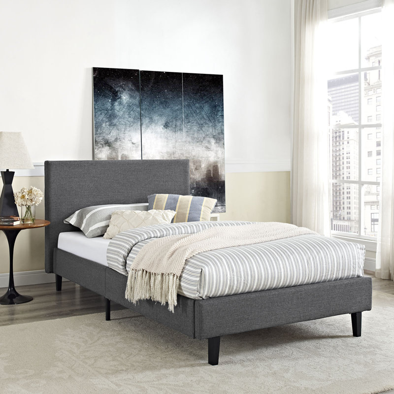 Base de lit Modway, Gris, Simple