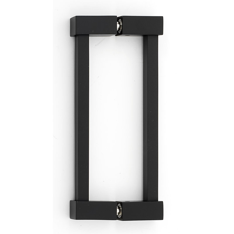 Matte Black 6" Modern Glass Door Bar Pull