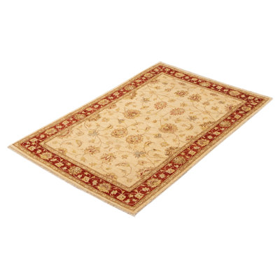One-of-a-Kind 3'11" X 6'2" New Age Wool Area Rug in