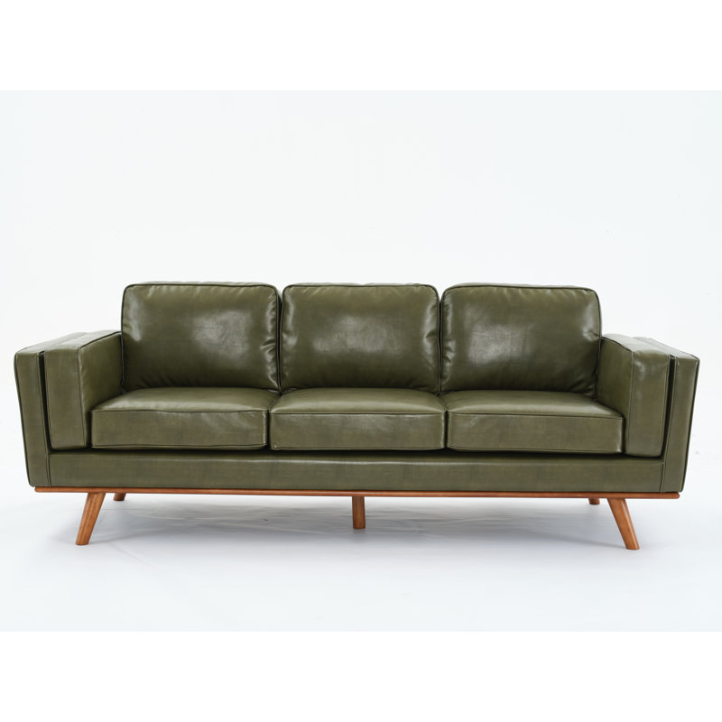 Canapé en cuir 84 po, Vert