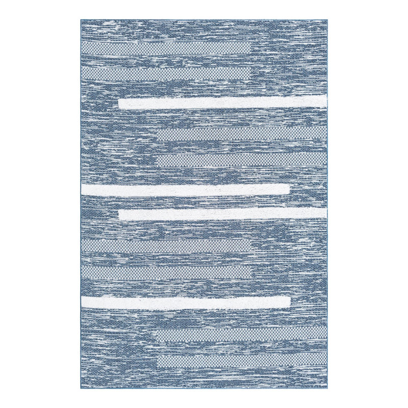 Jiacheng Performance Cotton Geometric Indoor Rug, Rectangle 5'3" x 8'