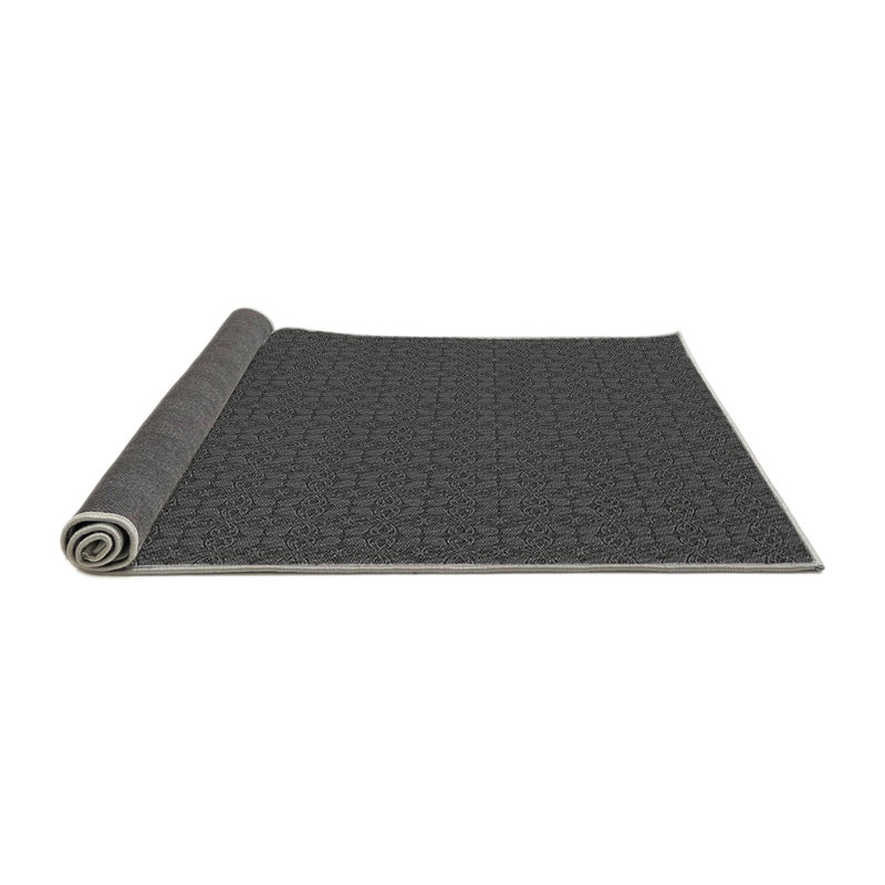 Tapis décoratif grise florale Petrosky, Rond 6 pi