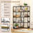 Corner Bookshelf 5-tier L-shaped Bookcase 71" Tall Etagere Bookshelf With Metal Frame-1898789099
