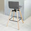Carwile Swivel Upholstered Bar Stool with Solid Wood Frame