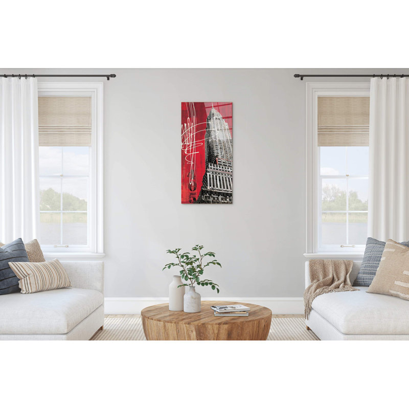 New York Skyscraper By Art Studio 100cm H X 50cm W CrystalArt Material Acrylic Glass Effect, Frameless Panel Lightweight Ready to Hang