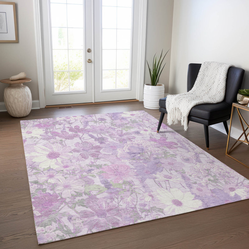 Tapis lavande intérieur / extérieur lavable à la machine Claudian ACN1509, Rectangle 5 pi x 7 pi 6 po