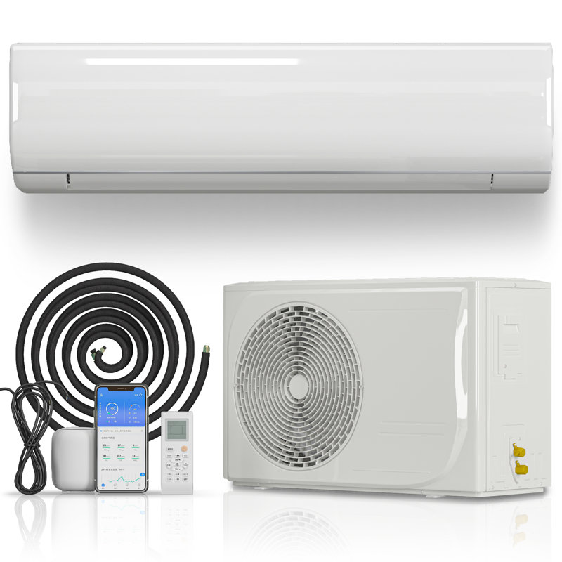 9000 BTU Ductless Inverter Mini Split Air Conditioner with Heat Pump & 24H Timer