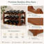 3 Tier 12 Bottle Wine Storage Cabinet Shelf Bamboo Wine Rack For Wine Lovers
