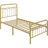 Dravin Metal Bed Frame with Vintage Headboard and Footboard, Farmhouse Metal Platform Bed