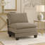 Fauteuil Duby, pieds en faux bois noir, chenille gris étain foncé-119907002
