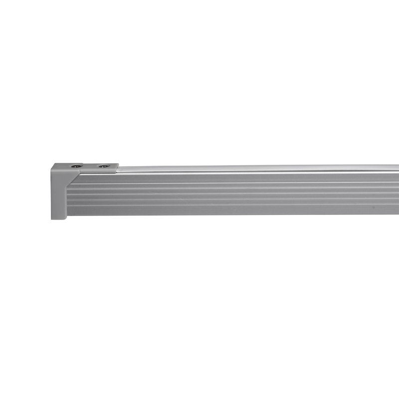 Wave 250cm Curved Shower Curtain Rod, Silver