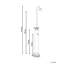 JUANILLO Solar Powered Temperature Controlled Stainless Steel Free Standing Outdoor Shower and Footwash Spout