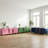 70.9" Modern Green TV Stand with Storage, Arched Glass Doors & Drawers, Multi-Use Sideboard Buffet Cabinet-1654399419